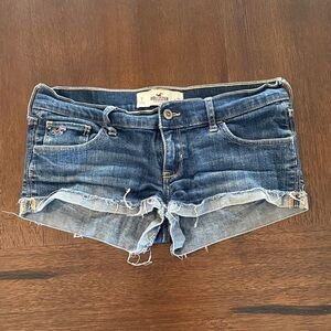 Hollister Women's Dark Blue Jean Shorts